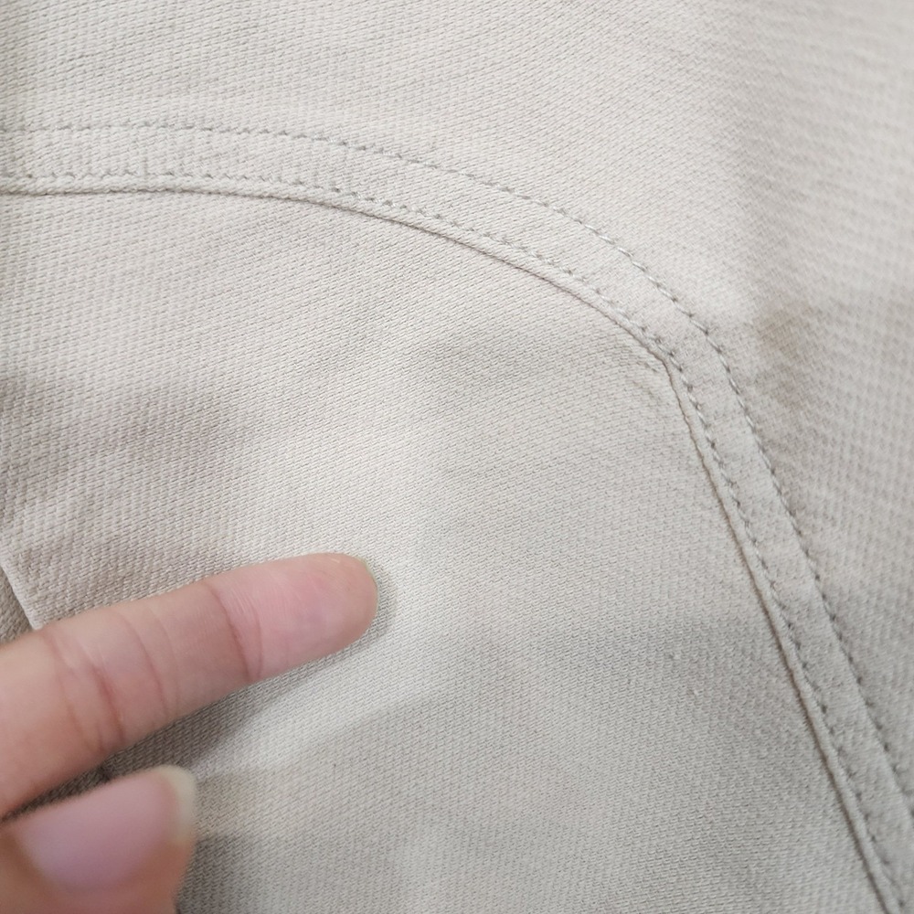 prAna Cuyamaca Pant Womens Large Almond Beige Wide Leg Organic Cotton Tencel New - Picture 5 of 11